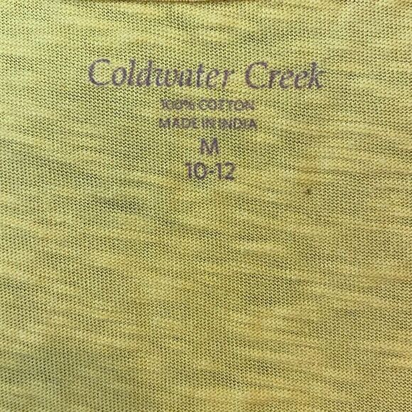 Coldwater Creek M Lemon Yellow Sequin Round Neck Sleeveless Everyday Tank Top - Picture 4 of 6